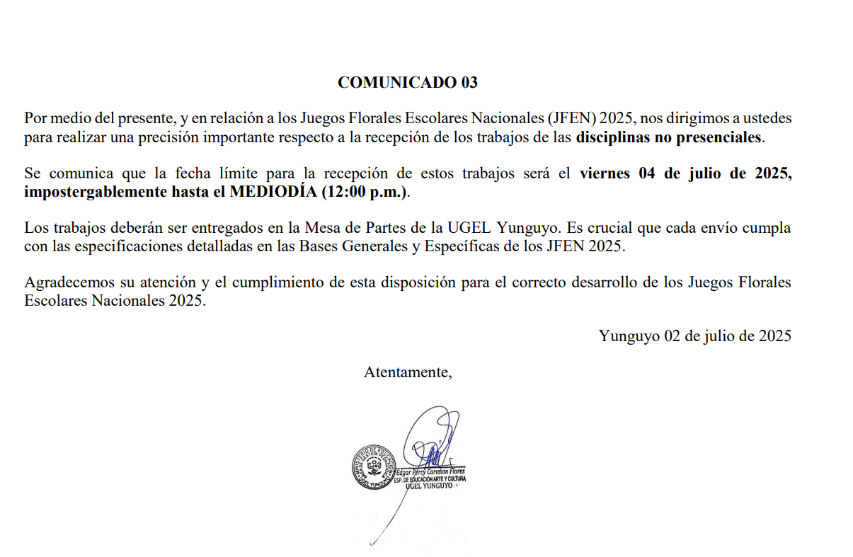 Imagen Comunicado
